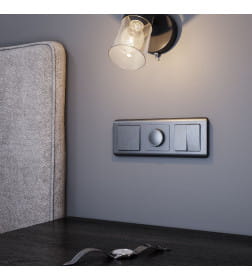 Выключатель 1-кл. графит рифленый Werkel