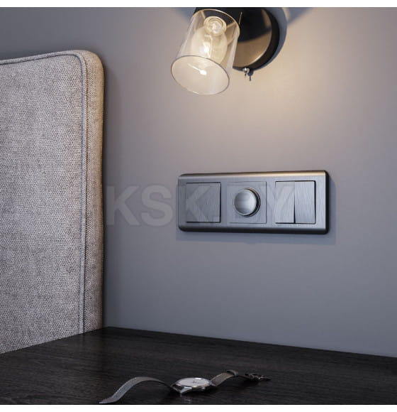 Выключатель 1-кл. графит рифленый Werkel (W1110004) 