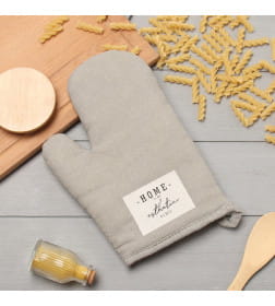 Варежка "Номе" цв.серый 26х16см, 50%хл, 50% лен Этель