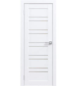 Дверное полотно Амати 25 800х2000, Экошпон,Бьянко,стекло матовое