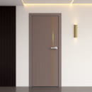 Дверное полотно "Line" 5 ,2000х600х38мм,Капучино,золотой молдинг