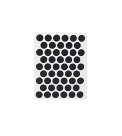 Заглушка самоприлипающая к конфирматам черный гладкий (PC 2511) (1л=50шт) Pacific