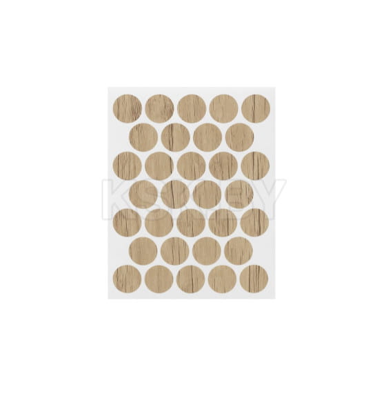 Заглушка самоприлипающая к эксцентрику дуб небраска (PC 2127) (1л=32шт) Pacific (114136) 