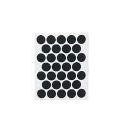Заглушка самоприлипающая к эксцентрику черный шагрень (PC 2514) (1л=32шт) Pacific