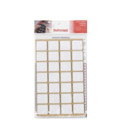 Подкладка самоприлипающая фетровая 20х20мм (1лист-28шт) белая Folmag