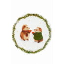 Тарелка десертная круглая "Новогодние зверята" 19 см (10872413) 