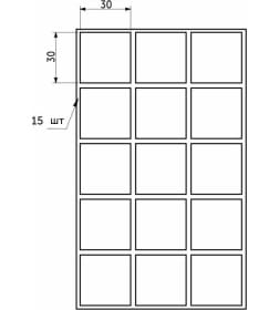 Подкладка самоприлипающая фетровая 30х30мм (1лист-15шт) черная Folmag