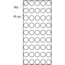 Подкладка самоприлипающая фетровая d15мм (1лист-45шт) черная Folmag (111170) 