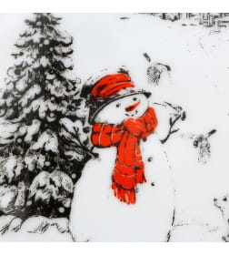 Тарелка "Снеговик", 19 см