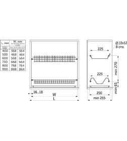 Сушка для посуды Mount 600, белая