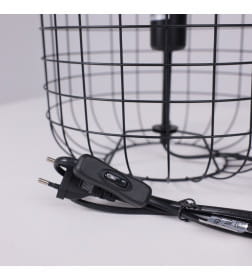 Светильник настольный AksHome CAGE E27 чёрный 120784