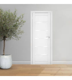 Дверь межкомнатная Flash M01,2000х600х38мм,Белый,стекло матовое