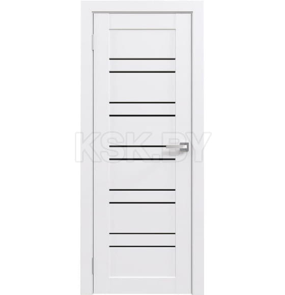 Дверь межкомнатная Flash 25,2000х700х38мм,Белый,стекло черное