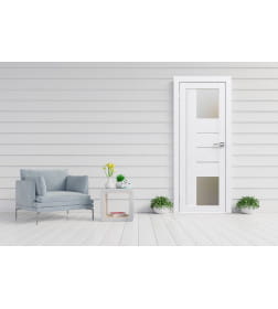 Дверь межкомнатная Flash 21,2000х600х38мм,Белый,стекло матовое