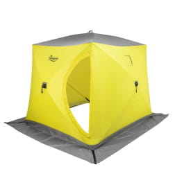 Палатка зимняя утепл. Куб ЛОНГ-2 желтый/серый (PR-WFS-2L-YG) PREMIER