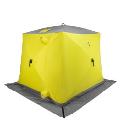 Палатка зимняя утепл. Куб ЛОНГ-2 желтый/серый (PR-WFS-2L-YG) PREMIER