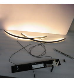 Светильник потолочный AksHome WAVE LED 100 см x 2 шт чёрный 121674