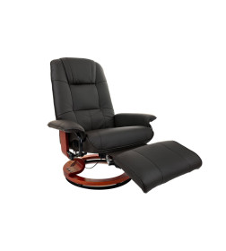 Кресло вибромассажное Calviano с подъемным пуфом и подогревом 2161 black