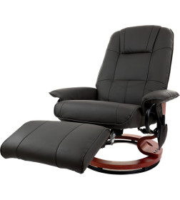 Кресло вибромассажное Calviano с подъемным пуфом и подогревом 2161 black