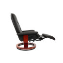 Кресло вибромассажное Calviano с подъемным пуфом и подогревом 2161 black