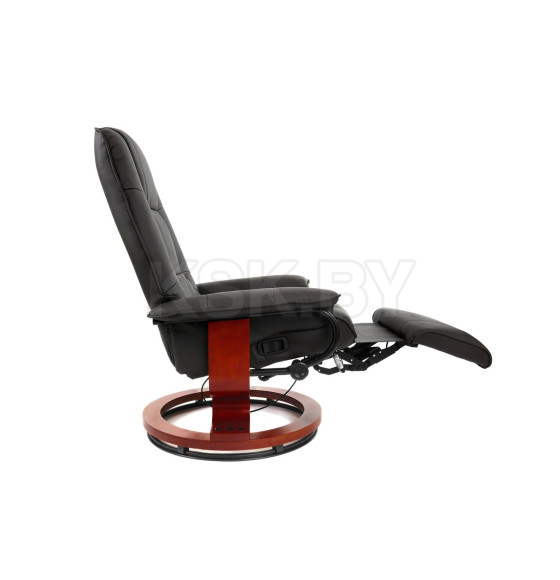 Кресло вибромассажное Calviano с подъемным пуфом и подогревом 2161 black