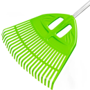 Грабли веерные пластиковые 495х1680 мм, 23 плоских зуба, алюминиевый черенок Palisad 61805 (61805) 