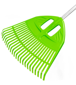 Грабли веерные пластиковые 495х1680 мм, 23 плоских зуба, алюминиевый черенок Palisad 61805