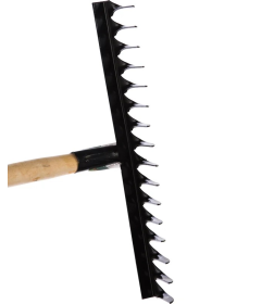 Грабли стальные 1300 мм, 16 витых зубьев, деревянный черенок Сибртех 61763