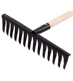 Грабли стальные 1300 мм 14 витых зубьев (деревянный черенок) Сибртех 61768