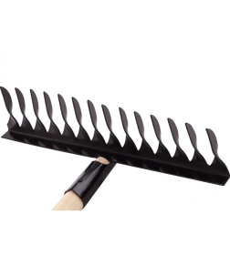 Грабли стальные 1300 мм 14 витых зубьев (деревянный черенок) Сибртех 61768