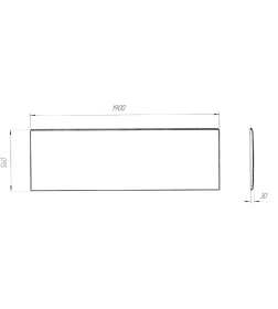 Панель лицевая 1Marka FLAT MG 190 (на магнитах)