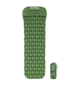 Коврик самонадувной Naturehike  цв.Зеленый с подушкой