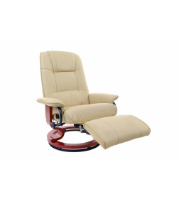 Кресло вибромассажное Calviano с подъемным пуфом и подогревом 2160  beige