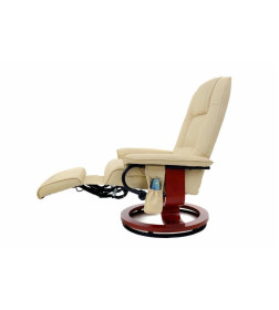 Кресло вибромассажное Calviano с подъемным пуфом и подогревом 2160  beige