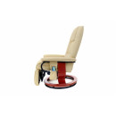 Кресло вибромассажное Calviano с подъемным пуфом и подогревом 2160  beige