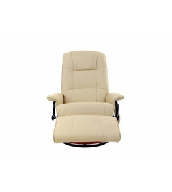 Кресло вибромассажное Calviano с подъемным пуфом и подогревом 2160  beige