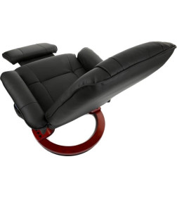 Кресло вибромассажное Calviano с подъемным пуфом и подогревом 2161 black