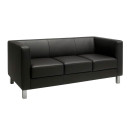 Диван Бета 3, экокожа Pegasso черный 126421 (126421) 