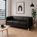 Диван Бета 3, экокожа Pegasso черный 126421 (126421) 
