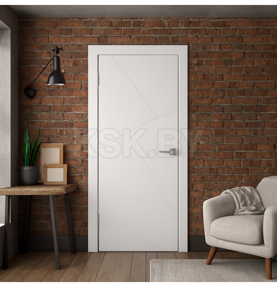 Дверное полотно "Эмаль" ПГ-26,600х2000,Эмаль,Белый 