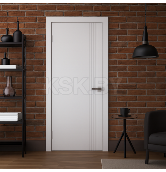 Дверное полотно Эмаль ПГ-23, 600х2000, Эмаль,Белый 