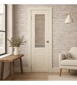 Дверь межкомнатная Эмаль ПО-01, 800х2000, Эмаль,Ваниль