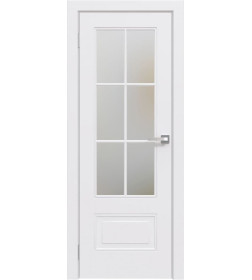 Дверное полтно ПО-34, 600х2000, Эмаль,Белый,стекло матовое