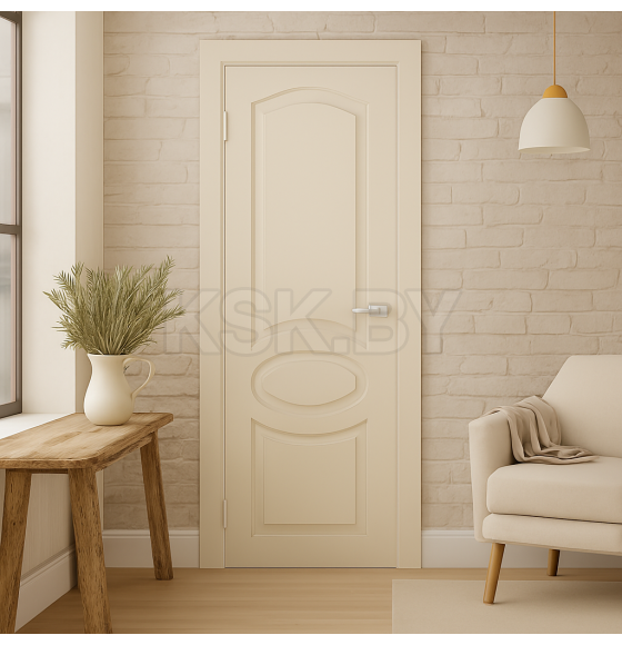Дверь межкомнатная Эмаль ПГ-02, 800х2000, Эмаль,Ваниль