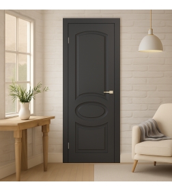 Дверь межкомнатная Эмаль ПГ-02, 900х2000, Эмаль,Графит