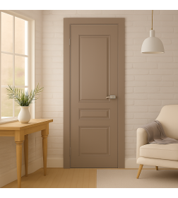 Дверь межкомнатная Эмаль ПГ-01, 800х2000, Эмаль,  Капучино