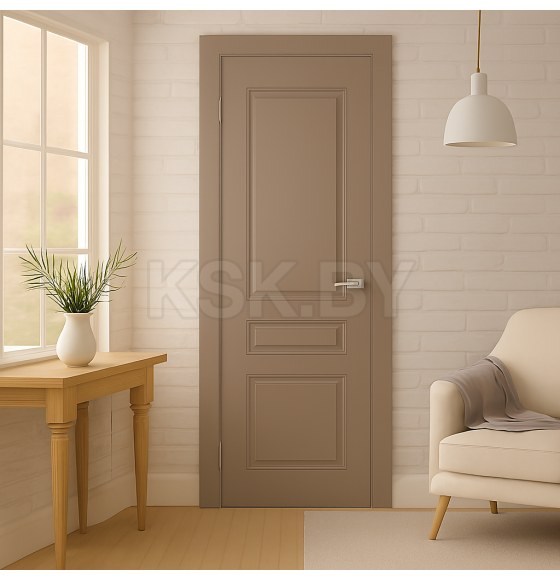 Дверь межкомнатная Эмаль ПГ-01, 800х2000, Эмаль,  Капучино