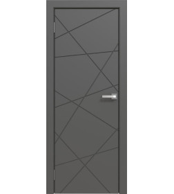 Дверь межкомнатная Эмаль ПГ-13, 600х2000, Эмаль, Графит
