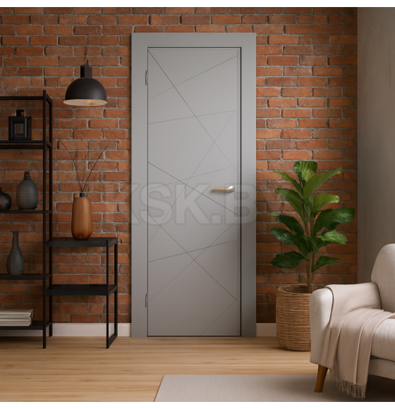 Дверь межкомнатная Эмаль ПГ-13, 800х2000, Эмаль,Грей