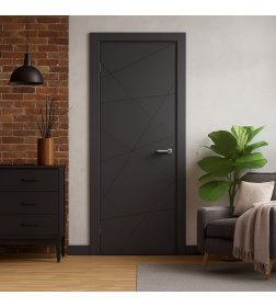 Дверь межкомнатная Эмаль ПГ-13, 600х2000, Эмаль, Графит